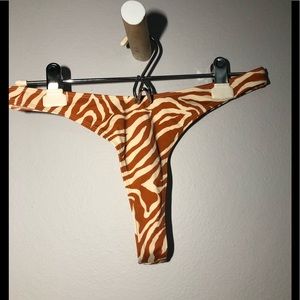 UO- Swim- Bottom- G-string- Giraffe Print